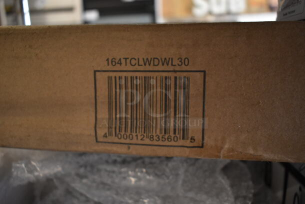 BRAND NEW SCRATCH AND DENT! Lancaster Table & Seating 164TCLWDWL30 Antique Wood Finish Table Post. - Image 3 of 4