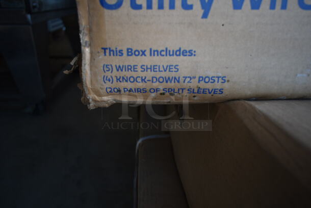 BRAND NEW SCRATCH AND DENT! Steelton 465C2448KE5 24" x 48" NSF Chrome 5-Shelf Kit with 72" Posts - Image 3 of 4