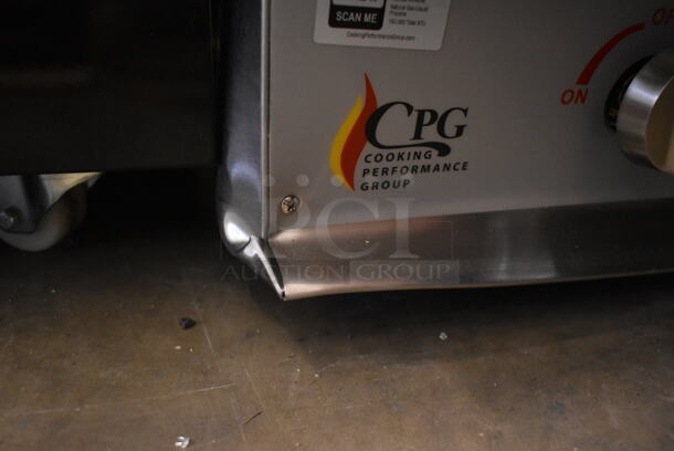 BRAND NEW SCRATCH AND DENT! Cooking Performance Group CPG 351GMCPG72NL Stainless Steel Commercial Countertop Natural Gas Powered Flat Top Griddle. 180,000 BTU.  - Image 6 of 9