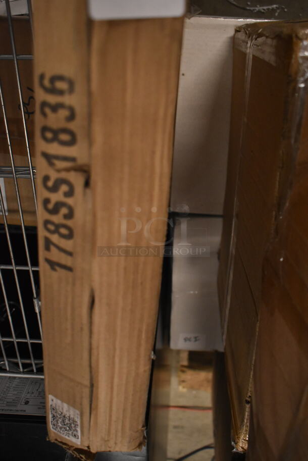 BRAND NEW SCRATCH AND DENT! Avantco 178SS1836 18" x 36 1/4" Stainless Steel Single Deck Overshelf - Image 2 of 3