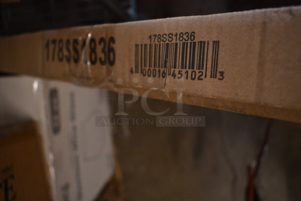 BRAND NEW SCRATCH AND DENT! Avantco 178SS1836 18" x 36 1/4" Stainless Steel Single Deck Overshelf - Image 3 of 3