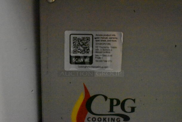 BRAND NEW SCRATCH AND DENT! Cooking Performance Group CPG 351GMCPG72NL Stainless Steel Commercial Countertop Natural Gas Powered Flat Top Griddle. 180,000 BTU. - Image 4 of 5