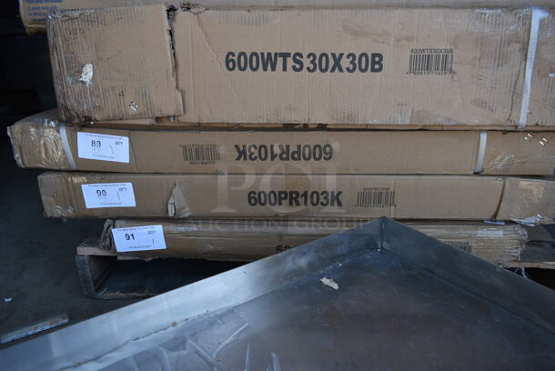 BRAND NEW SCRATCH AND DENT! Regency 600PR103K 10 Pan End Load Half Height Bun / Sheet Pan Rack - Unassembled - Image 3 of 3