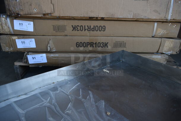 BRAND NEW SCRATCH AND DENT! Regency 600PR103K 10 Pan End Load Half Height Bun / Sheet Pan Rack - Unassembled - Image 3 of 3