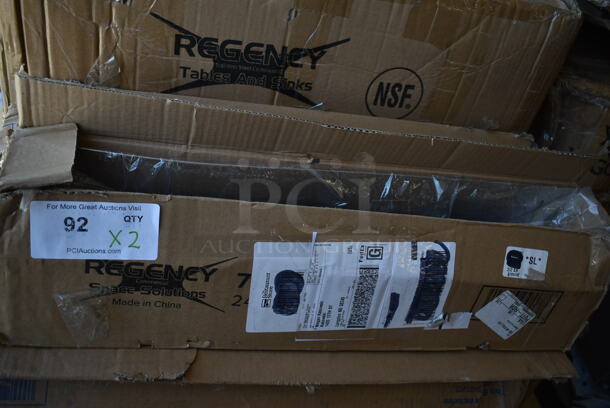 2 BRAND NEW SCRATCH AND DENT! Regency 712B5524 Stainless Steel Single Tier Speed Rail - 24". 2 Times Your Bid! - Image 2 of 4