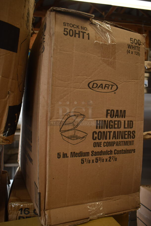 PALLET LOT of 22 BRAND NEW SCRATCH AND DENT! Boxes Including 50HT1 Dart 50HT1 5" x 5" x 3" White Foam Hinged Lid Container - 500/Case, 500CFT Lavex White C-Fold Standard Weight Towel - 2400/Case, 130HBKCUTFW Visions Individually Wrapped Black Heavy Weight Plastic Fork - 1000/Case, 127CH16S Choice 16 oz. Clear RPET Shallow Hinged Deli Container - 200/Case, 382PM13KETTLE Carnival King 12 oz. Kettle for PM1360, 127CH16S Choice 16 oz. Clear RPET Shallow Hinged Deli Container - 200/Case, Smooth Double Wall Hot Cups, Choice #4 Paper Food Containers, 472WC100T Buckeye 6 Liter Class K Wet Chemical Fire Extinguisher Tagged - Rechargeable UL Rating 1A:K, 130WKFSNSPH Visions Individually Wrapped Heavy Weight White Plastic Cutlery Pack with Napkin and Salt and Pepper Packets - 500/Case, 500CC16 Choice Clear PET Customizable Plastic Cold Cup - 16 oz. - 1000/Case, 129MCR24B Choice 24 oz. Black Round Microwavable Heavy Weight Container with Lid 7 1/4" - 150/Case.. 22 Times Your Bid! - Image 2 of 12