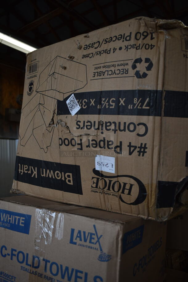 PALLET LOT of 22 BRAND NEW SCRATCH AND DENT! Boxes Including 50HT1 Dart 50HT1 5" x 5" x 3" White Foam Hinged Lid Container - 500/Case, 500CFT Lavex White C-Fold Standard Weight Towel - 2400/Case, 130HBKCUTFW Visions Individually Wrapped Black Heavy Weight Plastic Fork - 1000/Case, 127CH16S Choice 16 oz. Clear RPET Shallow Hinged Deli Container - 200/Case, 382PM13KETTLE Carnival King 12 oz. Kettle for PM1360, 127CH16S Choice 16 oz. Clear RPET Shallow Hinged Deli Container - 200/Case, Smooth Double Wall Hot Cups, Choice #4 Paper Food Containers, 472WC100T Buckeye 6 Liter Class K Wet Chemical Fire Extinguisher Tagged - Rechargeable UL Rating 1A:K, 130WKFSNSPH Visions Individually Wrapped Heavy Weight White Plastic Cutlery Pack with Napkin and Salt and Pepper Packets - 500/Case, 500CC16 Choice Clear PET Customizable Plastic Cold Cup - 16 oz. - 1000/Case, 129MCR24B Choice 24 oz. Black Round Microwavable Heavy Weight Container with Lid 7 1/4" - 150/Case.. 22 Times Your Bid! - Image 9 of 12