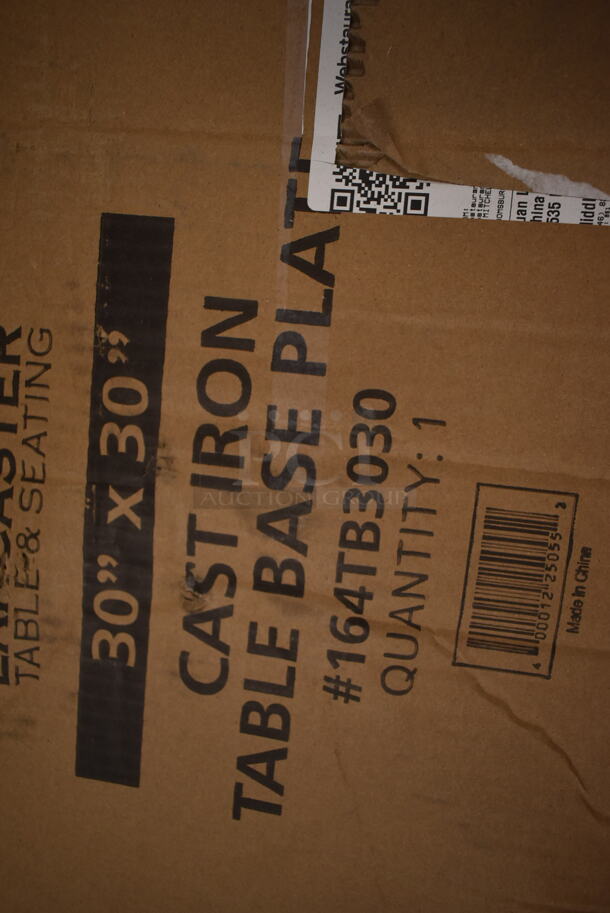 BRAND NEW SCRATCH AND DENT! Lancaster Table & Seating 164TB3030 30" x 30" Cross Cast Iron Table Base Plate - Image 2 of 3
