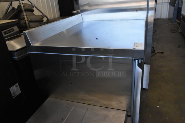 BRAND NEW SCRATCH AND DENT! 2023 Avantco 178SSWT36RHC Stainless Steel Commercial 2 Door Work Top Cooler on Commercial Casters. 115 Volts, 1 Phase. Tested and Working! - Image 3 of 8