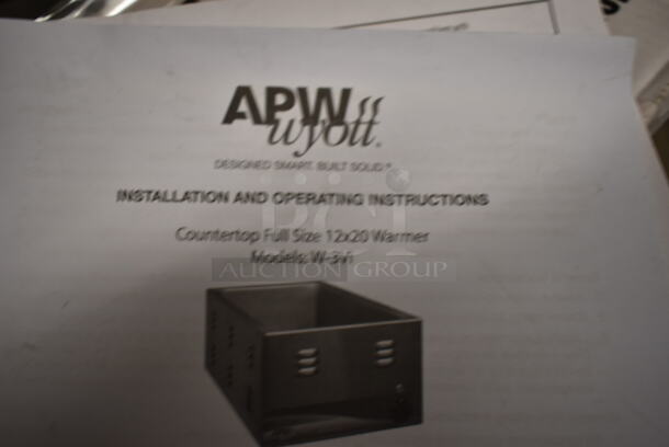BRAND NEW SCRATCH AND DENT! APW Wyott W-3Vi Stainless Steel Commercial Countertop Full Size Food Warmer. 120 Volts, 1 Phase. Tested and Working! - Image 4 of 4