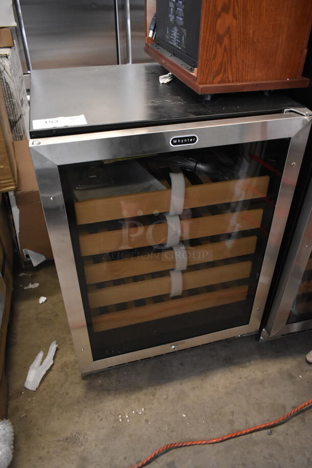 BRAND NEW SCRATCH AND DENT! Whynter BWR-541STS Metal Commercial 24" 54 Bottle Wine Cooler Merchandiser. 115 Volts, 1 Phase. Tested and Working! - Image 4 of 7