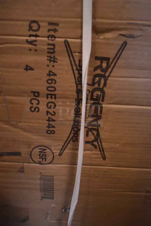 Box of 4 BRAND NEW SCRATCH AND DENT! Regency 460EG2448 24" x 48" NSF Green Epoxy Wire Shelf - Image 2 of 3