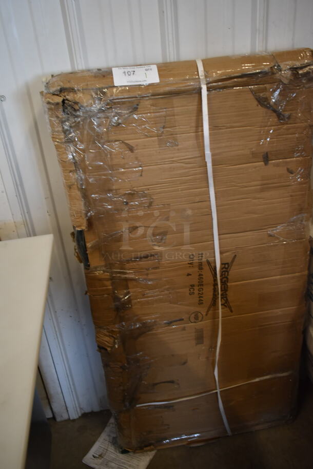 Box of 4 BRAND NEW SCRATCH AND DENT! Regency 460EG2448 24" x 48" NSF Green Epoxy Wire Shelf - Image 3 of 3