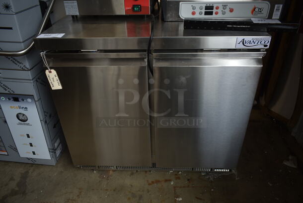 BRAND NEW SCRATCH AND DENT! 2023 Avantco 178ZUC36RHC Stainless Steel Commercial 2 Door Undercounter Cooler. 115 Volts, 1 Phase. Tested and Working! - Image 2 of 5