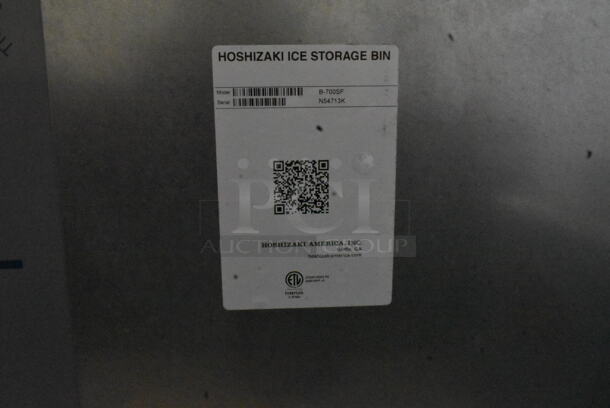 BRAND NEW SCRATCH AND DENT! 2023 Hoshizaki B-700SF Stainless Steel Commercial 700 lb. Ice Machine Bin.  - Image 2 of 4