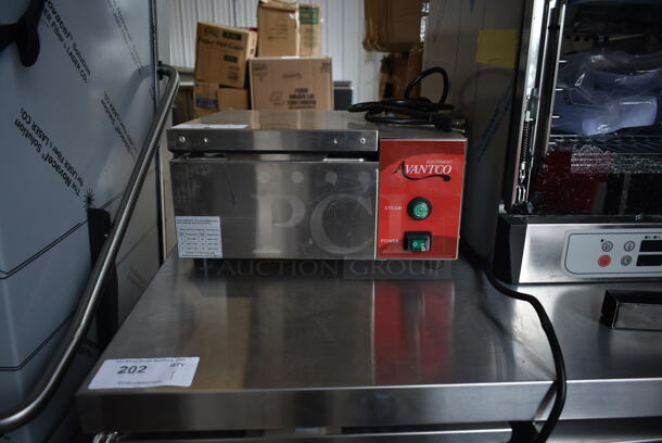 BRAND NEW SCRATCH AND DENT! Avantco 177QS1800SS QuickShot SS QS-1800 Stainless Steel Countertop Tortilla / Portion Steamer. 120 Volts, 1 Phase. Tested and Working! - Image 2 of 5