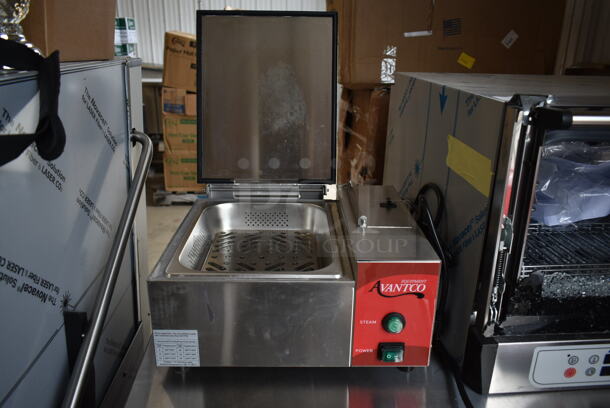 BRAND NEW SCRATCH AND DENT! Avantco 177QS1800SS QuickShot SS QS-1800 Stainless Steel Countertop Tortilla / Portion Steamer. 120 Volts, 1 Phase. Tested and Working! - Image 3 of 5