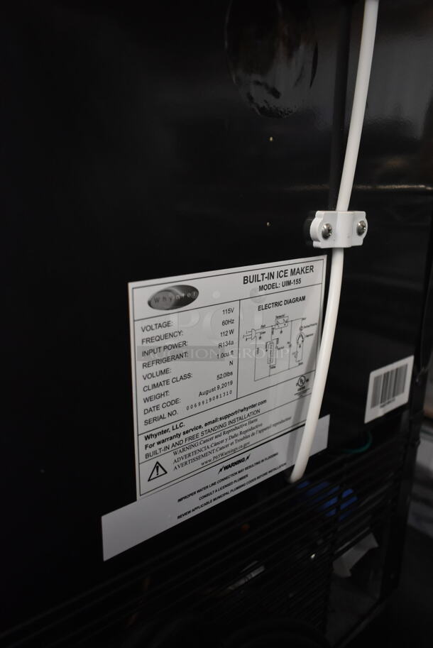 BRAND NEW SCRATCH AND DENT! Whynter UIM-155 15" Built In Ice Maker Machine Stainless Steel 12lb. 115 Volts, 1 Phase. Tested and Working! - Image 4 of 4