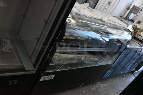 BRAND NEW SCRATCH AND DENT! Avantco 193BC60HCB Metal Commercial Floor Style Deli Display Case Merchandiser. See Pictures For Glass Damage. 110-120 Volts, 1 Phase. Tested and Working!