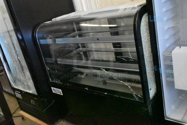 BRAND NEW SCRATCH AND DENT! Avantco 193BC48HCB Metal Commercial Floor Style Deli Display Case Merchandiser. See Pictures For Glass Damage. 110-120 Volts, 1 Phase. Tested and Working! - Image 2 of 4