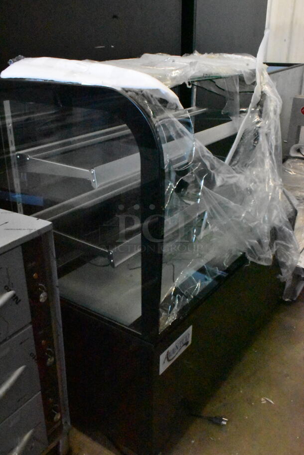 BRAND NEW SCRATCH AND DENT! Avantco 193BC48HCB Metal Commercial Floor Style Deli Display Case Merchandiser. See Pictures For Glass Damage. 115 Volts, 1 Phase. Tested and Working! - Image 1 of 2
