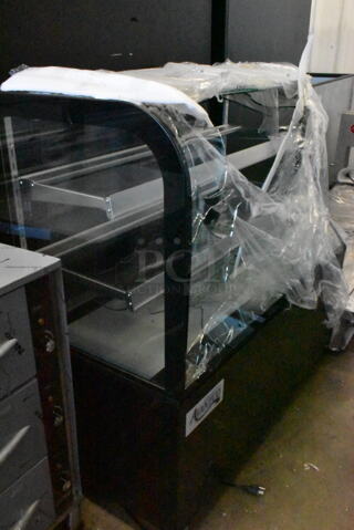 BRAND NEW SCRATCH AND DENT! Avantco 193BC48HCB Metal Commercial Floor Style Deli Display Case Merchandiser. See Pictures For Glass Damage. 115 Volts, 1 Phase. Tested and Working!
