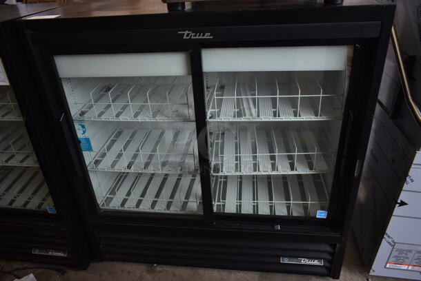 2024 True GDM-41SL-48-HC-LD Metal Commercial 2 Door Reach In Cooler Merchandiser w/ Poly Coated Racks. 115 Volts, 1 Phase. Tested and Working! - Image 1 of 6