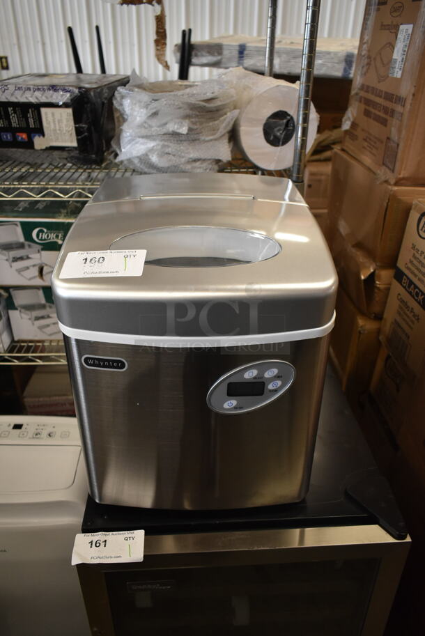 BRAND NEW SCRATCH AND DENT! Whynter IMC-490SS Portable 49lb Freestanding Stainless Steel Ice Maker. 115 Volts, 1 Phase. Tested and Working! - Image 3 of 8