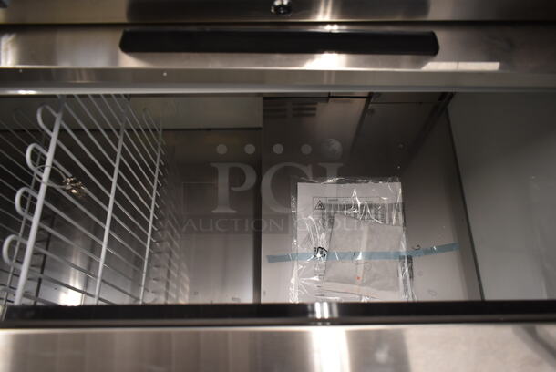 BRAND NEW SCRATCH AND DENT! 2023 Avantco 178HBB95HC Metal Commercial Back Bar Bottle Cooler w/ 3 Sliding Lids. 115 Volts, 1 Phase. Tested and Working! - Image 6 of 6