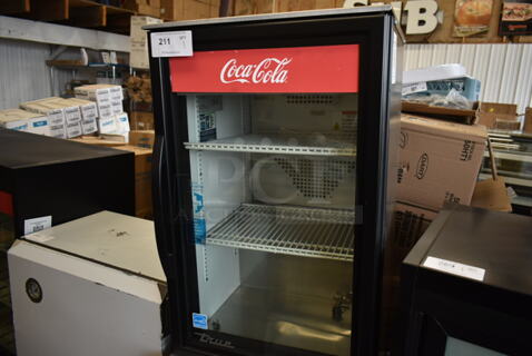 2024 True GDM-06-34-HC Metal Commercial Single Door Mini Cooler Merchandiser w/ Poly Coated Racks. 115 Volts, 1 Phase. Tested and Working!