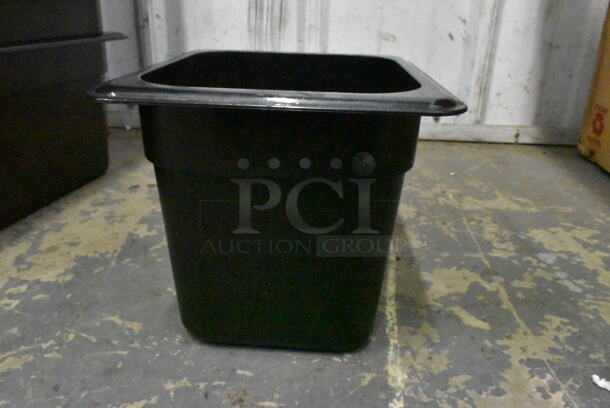 ALL ONE MONEY! Lot of 28 Black Poly 1/6 Size Drop In Bins. 1/6x6 - Image 1 of 3