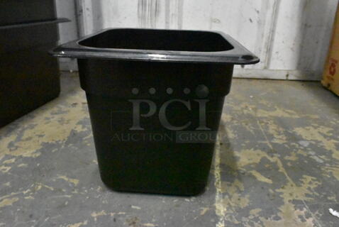 ALL ONE MONEY! Lot of 28 Black Poly 1/6 Size Drop In Bins. 1/6x6