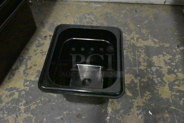 ALL ONE MONEY! Lot of 28 Black Poly 1/6 Size Drop In Bins. 1/6x6 - Image 2 of 3