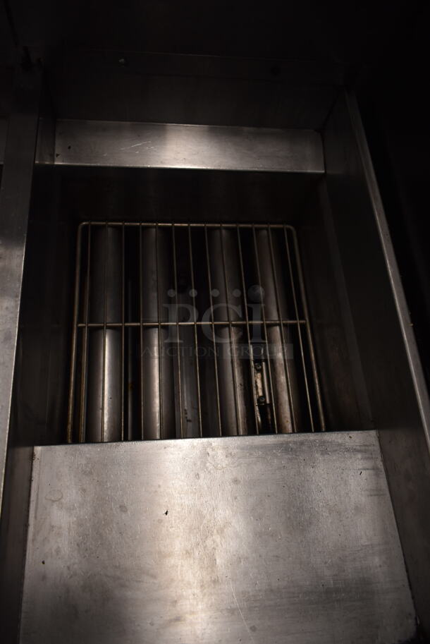 Pitco Frialator AWSSH55JS Solstice Supreme Stainless Steel Commercial Natural Gas Powered 3 Bay Deep Fat Fryer on Commercial Casters. 80,000 BTU.  - Image 6 of 10