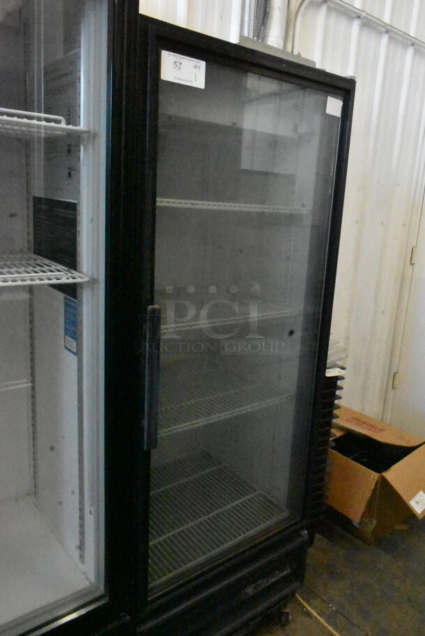 True GDM-12 Metal Commercial Single Door Reach In Cooler Merchandiser w/ Poly Coated Racks. 115 Volts, 1 Phase. Tested and Powers On But Does Not Get Cold - Image 1 of 3
