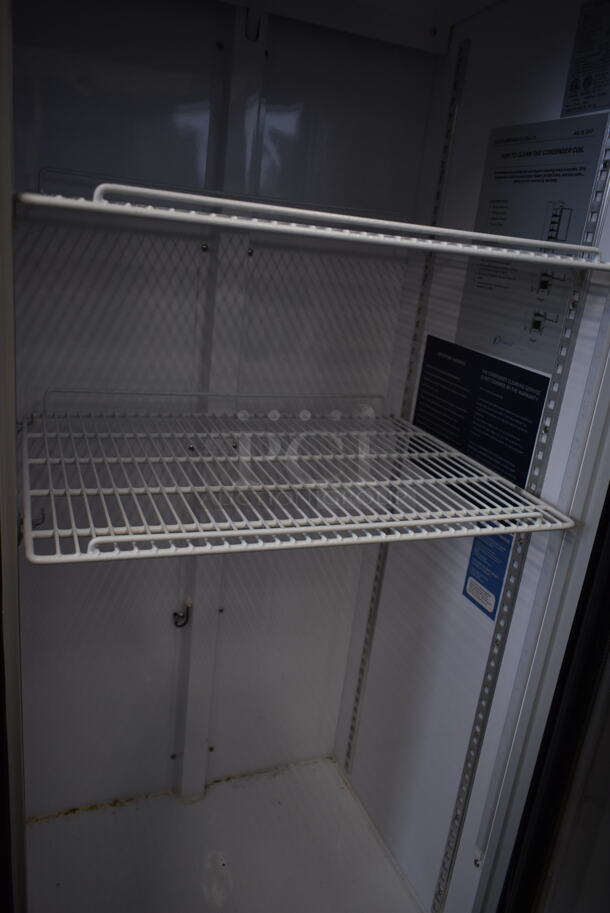 Metal Commercial Single Door Reach In Cooler Merchandiser w/ Poly Coated Racks. 115 Volts, 1 Phase. Tested and Working! - Image 3 of 3