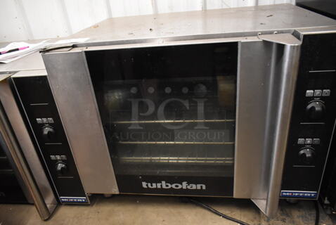 Moffat Turbofan Stainless Steel Commercial Electric Powered Convection Oven w/ Metal Oven Racks. 208 Volts. 