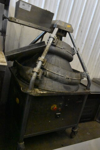 2017 BTF Konik1 I-II Metal Commercial Floor Style Dough Rounder on Commercial Casters. 220 Volts, 3 Phase. 