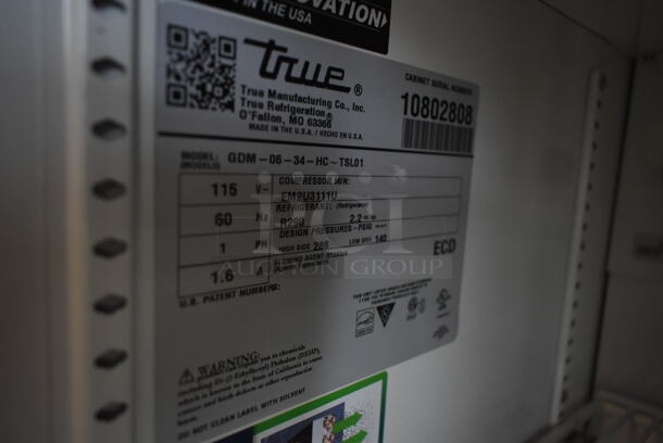 2024 True GDM-06-34-HC Metal Commercial Single Door Mini Cooler Merchandiser w/ Poly Coated Racks. 115 Volts, 1 Phase. Tested and Working! - Image 4 of 5