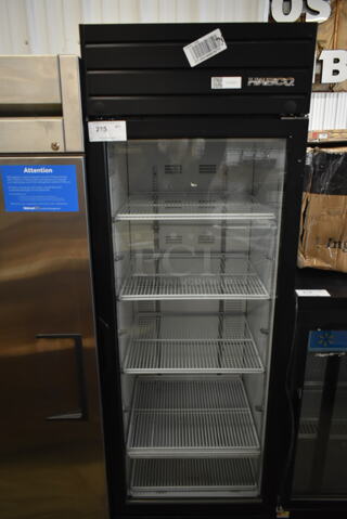 2019 Habco SE18 Metal Commercial Single Door Reach In Cooler Merchandiser w/ Poly Coated Racks. 115 Volts, 1 Phase. Tested and Working!