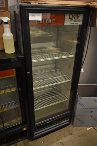 2016 True GDM-12-HC-LD Metal Commercial Single Door Reach In Cooler Merchandiser w/ Poly Coated Racks. 115 Volts, 1 Phase. Tested and Working!