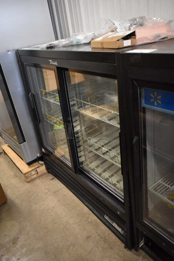 2017 True GDM-41SL-48-HC-LD Metal Commercial 2 Door Reach In Cooler Merchandiser w/ Poly Coated Racks. 115 Volts, 1 Phase. Tested and Working! - Image 2 of 4