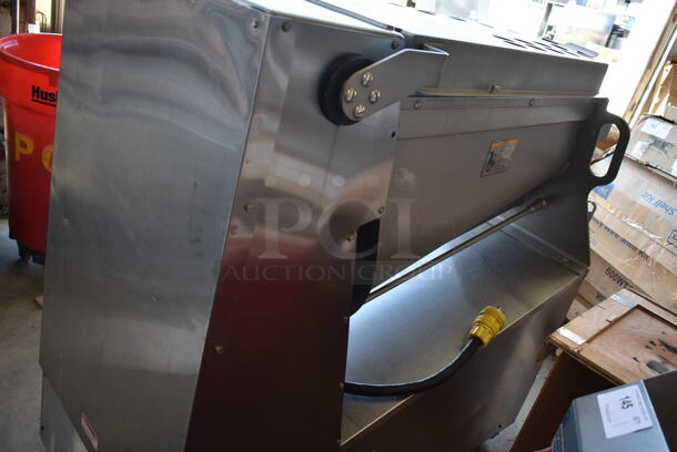 2016 Hobart MG2032 Metal Commercial Floor Style Electric Powered Meat Mixer Grinder w/ Foot Pedal on Commercial Casters. 208 Volts, 3 Phase. Tested and Working! - Image 6 of 6