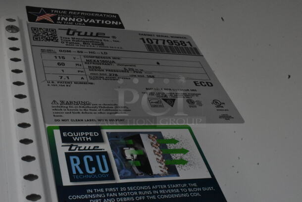 BRAND NEW SCRATCH AND DENT! 2024 True GDM-69-HC-LD Metal Commercial 3 Door Reach In Cooler Merchandiser on Commercial Casters. Tested and Working! - Image 6 of 6