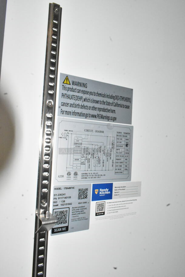 2023 Avantco 178A49FHC Stainless Steel Commercial 2 Door Reach In Freezer. 115 Volts, 1 Phase. Tested and Working! - Image 4 of 4
