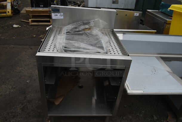 BRAND NEW SCRATCH AND DENT! Advance Tabco PRCR-19-24 Prestige Series 24" x 25" Stainless Steel Glass Rack Storage Cabinet with Drainboard Top - Image 2 of 3