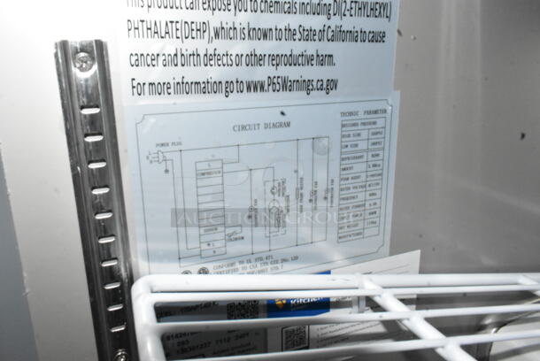 BRAND NEW SCRATCH AND DENT! 2024 Avantco 178APT48HC Stainless Steel Commercial Sandwich Salad Prep Table Bain Marie Mega Top on Commercial Casters. 115 Volts, 1 Phase. Tested and Working! - Image 5 of 8