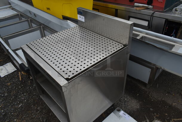 BRAND NEW SCRATCH AND DENT! Advance Tabco Prestige PRSCO-19-24-M Open Stainless Steel Drainboard Cabinet with Shelf - 24" x 25" - Image 3 of 3