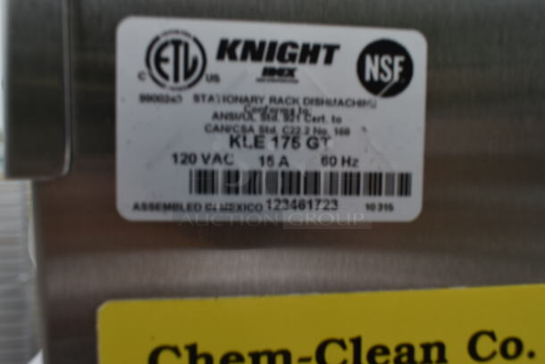 Knight KLE 175 GT Stainless Steel Commercial Corner Pass Through Dishwasher w/ Left and Right Side Clean Dishwasher Tables. 120 Volts, 1 Phase.  - Image 7 of 7