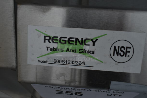 BRAND NEW SCRATCH AND DENT! Regency 600S1232324L Stainless Steel Single Bay Sink w/ Left Side Drain Board.  - Image 4 of 4